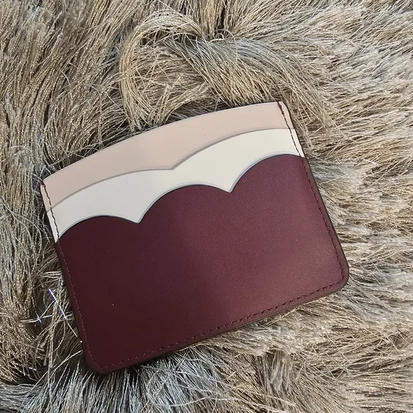 Kate Spade Maroon and Beige Card Holder - Picture 3 of 6